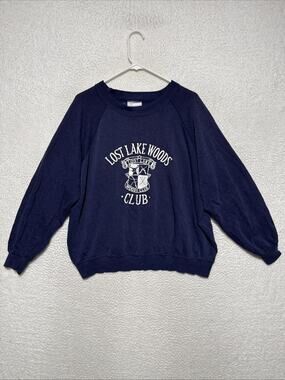 VTG 80’s Bassett-Walker “Lost Lake Woods Club” Blue Crewneck Men’s 2XL